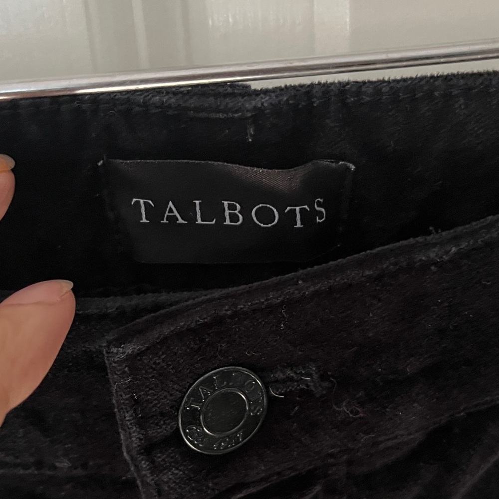 Talbots Curvy Black Sateen Straight leg pant. Sis 10p - Picture 4 of 9
